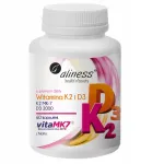 Toidulisand Aliness Vitamin K2 MK-7 100 &micro;g + D3 50 &micro;g, 60 kapslit