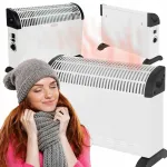 2000 W elektriline konvektor termostaadiga, 3 v&otilde;imsustaset