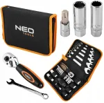 Mootorratta t&ouml;&ouml;riistakomplekt 25 osa NEO TOOLS karbiga