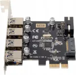 PCI laienduskontroller U3-038 4 USB 3.0 Gen2 &uuml;hendusega