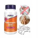 Toidulisand Now Foods Pantotiinhape 500mg, 100 kapslit
