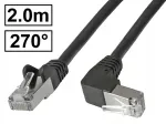 Cat.6A PIMF v&otilde;rgukaabel, varjestatud, RJ45-RJ45, 2 m, nurgaga, 1:1