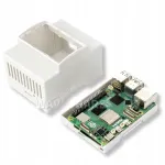 Raspberry Pi 5 valge ABS plastikust DIN-korpusega kast