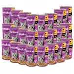 WHISKAS konservidatud kanahautis kassidele, 24 x 400 g (9,6 kg)