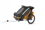 Laste kahekohtaline jalgrattahaagis Thule Chariot Sport 2, kuldne