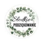 Kleepsud &bdquo;Sweet Thank You&ldquo;, 37 mm, pulma meekomplektidele, 48 tk