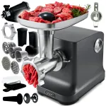 Yoer 6-in-1 liha purusti, metallist, 2100 W, 3,5 kg, l&otilde;ikuriga, 27 lisatarvikut
