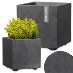 Lillepott Deroma Concrete Effect 25 cm Cubo Millennium, antratsiit