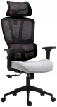 Kontoritool ERGOSOL, must/hall, ergonoomiline, v&otilde;rgust