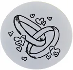 Ringikujulised kleepsud logoga, 60 mm, 1000 tk