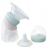 Marcus & Marcus 120 ml hingamisteid leevendav beebipudel, silikon, 0+, roheline, koos rinnanibu pumbaga