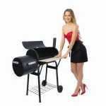DEKRAFT BBQ suur suitsugrill termomeetri ja korstnaga