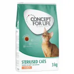 Kuivtoit steriliseeritud kassidele Concept for Life l&otilde;hega, teraviljavaba, 3 kg