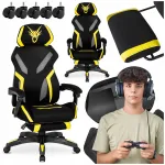Ergonoomiline must-kollane p&ouml;&ouml;rlev kontoritool MAXIMO