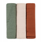 PETITE&MARS bambusest musliinm&auml;hkmed komplekt 3 tk Moussy Earth Tones