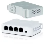 PoE v&otilde;rgupikenduse adapter DIN TH35, 1 sisend, 3 v&auml;ljundit, gigabit, 25W, 8W iga pordi kohta