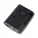 Korpus Raspberry Pi 5 ventilaatori ja radiaatorikomplektiga, ABS, must