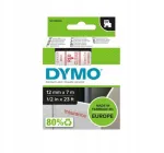 Silt DYMO D1, 12 mm x 7 m, punane l&auml;bipaistval taustal