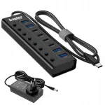 USB-C jagaja 8in1, alumiinium, USB 3.0, toiteallikaga