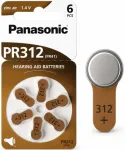 PANASONIC 312 kuuldeaparaadi patareid, 6 tk.