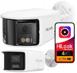 IP videokaamera HiLook IPC-B480HAD-LUF/SL, 8MP, 180&deg; panoraam, topeltdiafragmaga, PoE