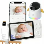 NANNY HOME WiFi beebimonitor, p&ouml;&ouml;rlev RGB &ouml;&ouml;lamp ja 64 GB m&auml;lukaart