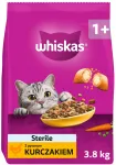 Kuiv kassitoit WHISKAS steriliseeritud t&auml;iskasvanud kassidele kanaga, 3,8 kg