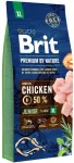 Kuiv koeratoit BRIT Premium by Nature Junior XL kana sisaldusega, 15 kg