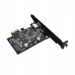 PCIe kuni USB 3.1 Gen2 kaart, 10 Gb/s, USB-A ja USB-C pesad