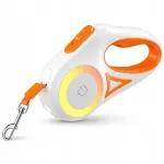 Automaatne rihm koertele Rojeco, 3 m, LED-iga, kuni 15 kg, oranž