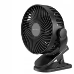 Mini lauaventilaator, 3W, 21 cm, konksuga, 4 režiimi, patareidega t&ouml;&ouml;tav