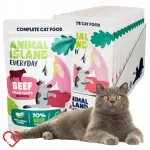 Animal Island m&auml;rg kassitoit veiselihaga puljongis, 12 x 85 g