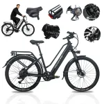 Elektriline jalgratas HEDATX TX10 27.5", must, 350W, 48V 19,2Ah, kuni 48 km/h, 80 km kaugus