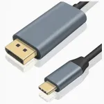 1,5 m USB-C kuni DisplayPort kaabel, 4K 60Hz, adapter laadimiseks