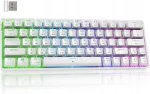 Dierya DK63 mehaaniline klaviatuur, valge, 63 RGB klahvi, USB-C