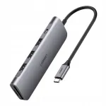 Adapter UGREEN 5in1 USB-C koos 3x USB 3.0, SD ja MicroSD slotidega