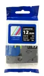 Brother TZ2-335, TZe-335 liimiv&ouml;&ouml;, 12 mm, must valgete tr&uuml;kkidega