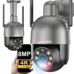 V&auml;line WiFi IP kaamera, 8MP, 4K, liikumisanduri, mikrofoniga ja valgustusega