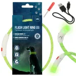 Reguleeritav 65 cm helendav LED koera kaelarihm koos helkurribaga