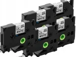 Brother TZE-221 kleebisteip, 9 mm x 8 m, valge musta tekstiga, 5 tk