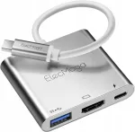 USB-C adapter 3in1: HDMI 4K30Hz, USB 3.0, USB-C PD 87W