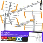 Kombineeritud suunatud antenn DVB-T2 LTE 120 km 4K Ultra HD maapealsele TV-le