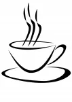 Auto kleebis taustata &bdquo;CUP OF COFFEE OR TEA&ldquo;, 21 x 18,1 cm