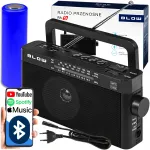 Kaasaskantav raadio AM/FM Bluetooth, USB, AUX, SD-ga