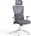 M&auml;ngu- ja kontoritool seljatoe, ergonoomilise pea toega, hall