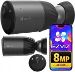 V&auml;ljas kasutatav WiFi kaamera EZVIZ BC1C 8 Mpx, 4K, laetav, 10400 mAh, LED