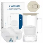 Wessper D4 BOROSILICATE MINI klaasist veefiltri kann 10 filtriga