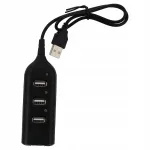 USB jaotur, 4 USB 2.0 porti, must