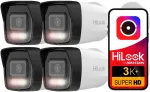 IP-kaamera Hikvision HiLook 6 Mpx mikrofoniga, 4x IPC-B160HA-LU, h&uuml;briidvalgus
