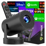 Mini 4K kaasaskantav Android TV projektor Wi-Fi ja p&ouml;&ouml;rleva k&otilde;lariga